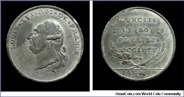Death of Louis XVI  (by Mainwaring) - White metal mm 30