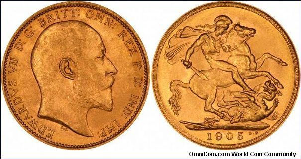 Sydney Mint gold sovereign of Edward VII.