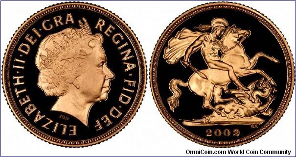 Now we may be getting a bit silly, and too far ahead of ourselves (or the Royal Mint). Unless the gold sovereign design changes again, this is what the 2009 proof sovereign should look like.