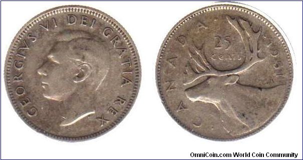 1951 25 cents