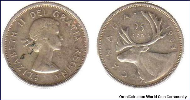 1964 25 cents