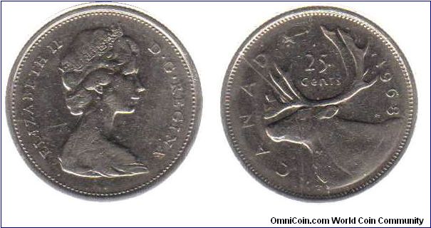 1968 nickel 25 cents