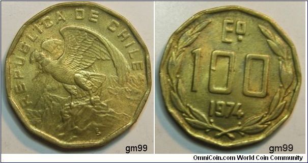 Chile 100 Escudos (1974,1975)