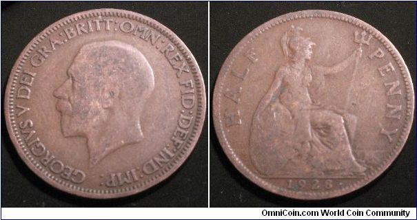George V half penny