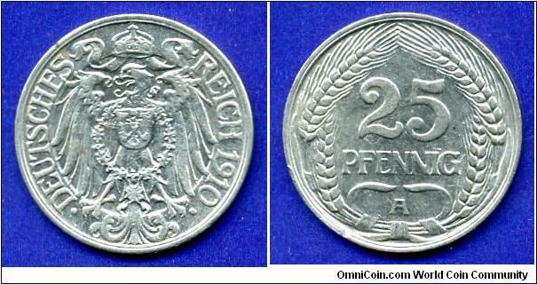 25 pfennig.
German empire.
'A'-Berlin mint.


Cu-Ni.