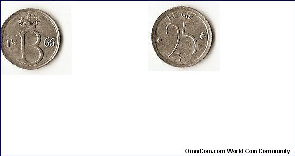 25 cents Monogram B Vlaams