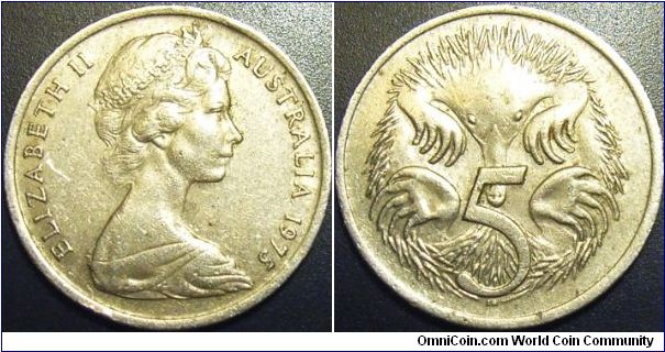 Australia 1975 5 cents.