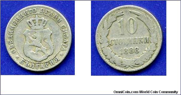 10 stotinki.
Prince Ferdinand I (1886-1908).


Cu-Ni.