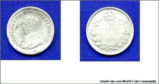 5 cents.
George V (1910-1936).


Ag800f. 1,62gr.