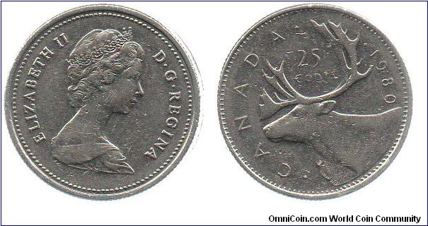 1980 25 cents