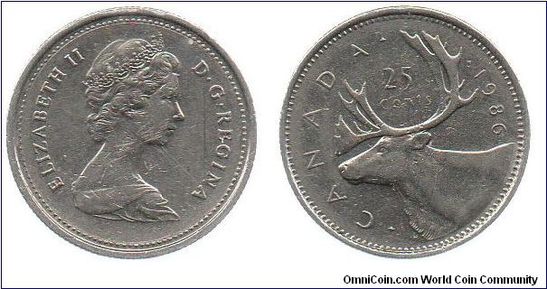 1986 25 cents