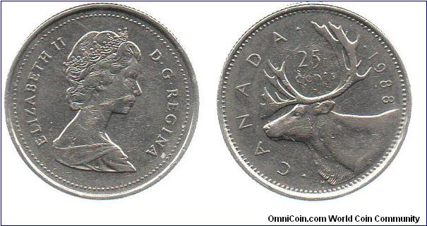 1988 25 cents