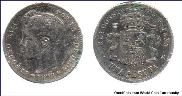 1899 1 Peseta