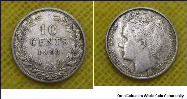 Netherlands 10 Cents 1903