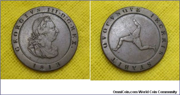 Isle of Man token half-Penny 1813.
George III era - see also full penny token in my collection.