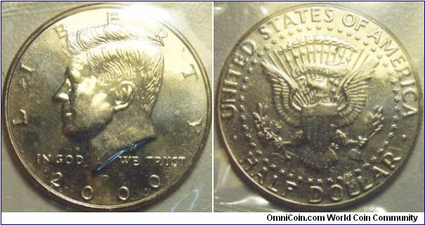 US 2000 half dollar. Mintmark D. Special thanks to Art!