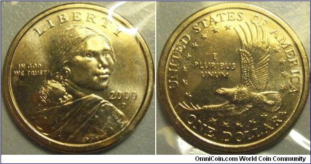 US 2000 1 dollar. Mintmark D. Special thanks to Art!