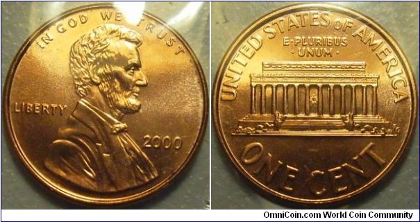 US 2000 1 cent. No mintmark. Special thanks to Art!