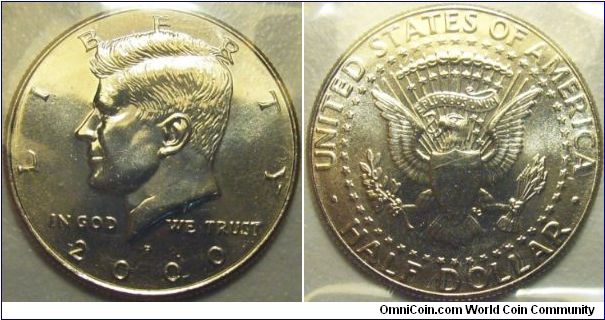 US 2000 half dollar. Mintmark P. Special thanks to Art!