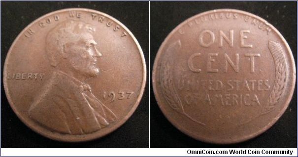 USA 'wheat penny' one cent
