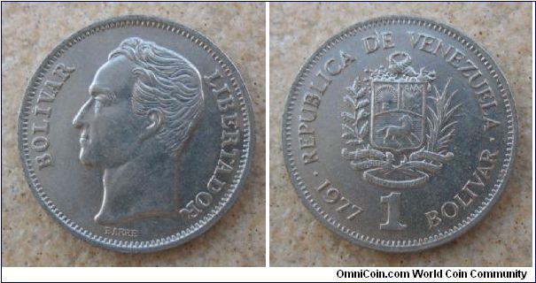 Republica de Venezuela, 1 bolivar, Ni