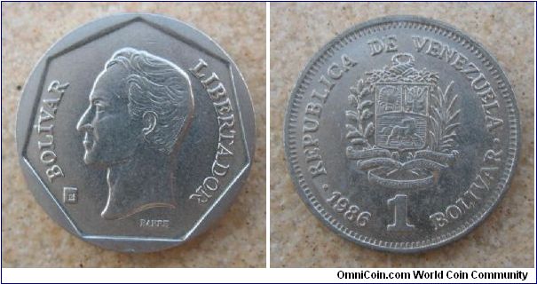 Republica de Venezuela, 1 bolivar, Ni