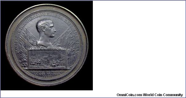 Battle of Marengo - Tin medallion uniface - Mm 68