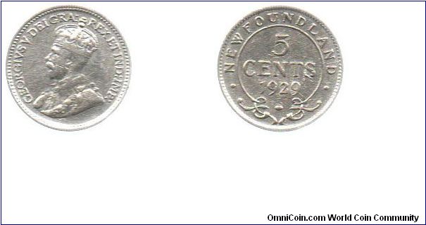 Newfoundland 1929 5 cents