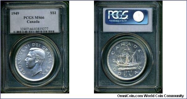 Gem 1949 Newfoundland Commemorative Dollar