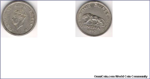 1 Rupee:King George VI