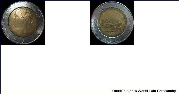 500 Lire:Bimetallic