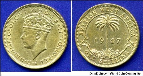 1 Shilling.
George VI (1936-1952) rex & Ind:Imp:.
No mintmark. Royal Mint, London.


Br.