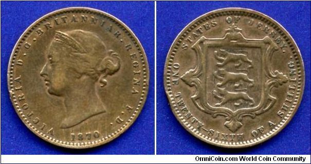 1/26 shilling.
Victoria (1837-1901).


Cu.