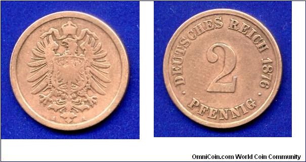 2 pfennig.
German empire.


Br.