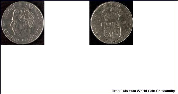 1 Krona:Gustaf VI Adolf