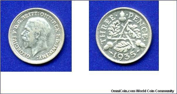 3 pence.
George V (1910-1936).


Ag500f. 1,41gr.