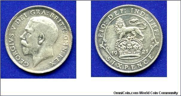 6 pence.
George V (1910-1936).


Ag500f. 2,83gr.