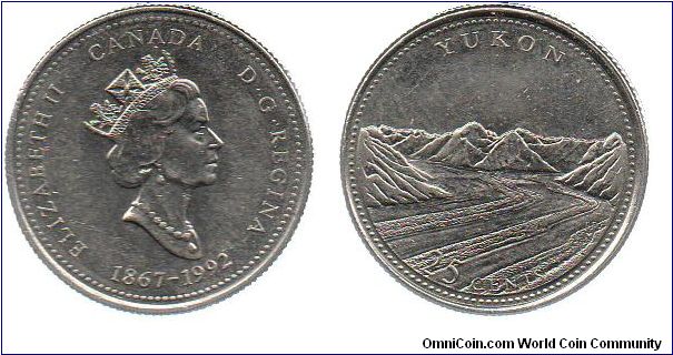 1992 Yukon 25 cents