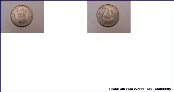 1/4 th Rupee:India
