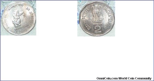 India:150 Years of Indian Railway:Bholu The Guard (2 Rs)