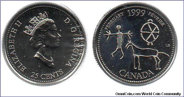 February 1999 25 cents - Etched in Stone