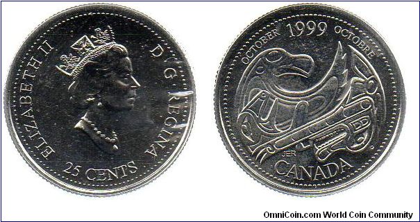 October 1999 25 cents - A Tribute to the First Nation