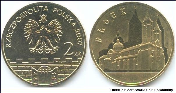 Poland, 2 zlote 2007.
Historical Cities in Poland - Plock.