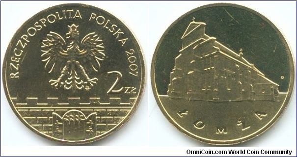 Poland, 2 zlote 2007.
Historical Cities in Poland - Lomza.