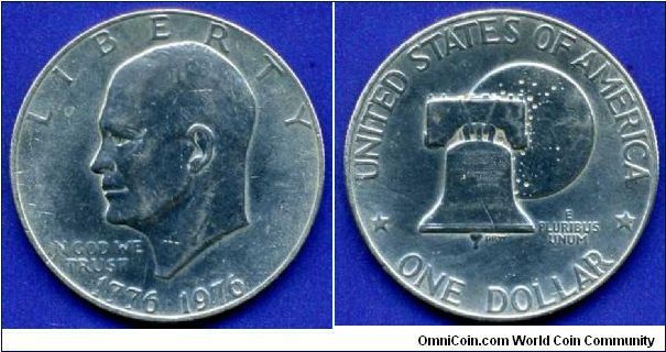 Dwight Eisenhower Dollar.
200y of Independens.


Cu-Ni.