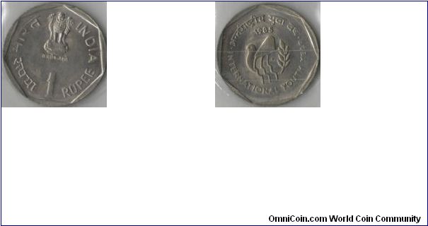 International Youth Year:India 1 Rs