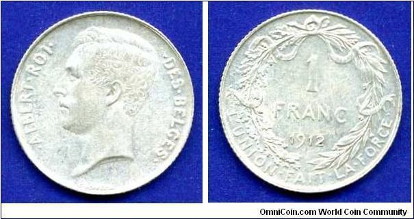 1 Franc.
Albert I (1909-1934) Roi Des Belges.


Ag835f. 5,0gr.