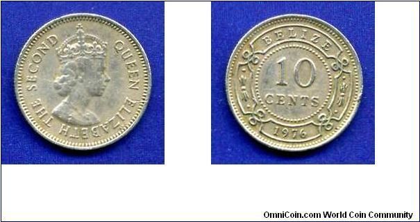 10 cents.
*BELIZE*.
Elizabeth II.
Mintage 700,000 units.


Cu-Ni.