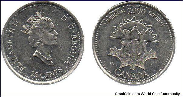 2000 25 cents - Freedom