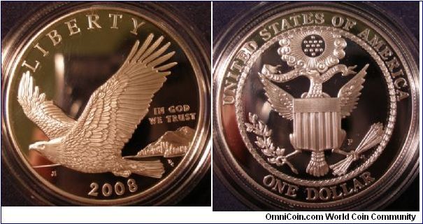 2008P Proof Eagle  1$ commemorative